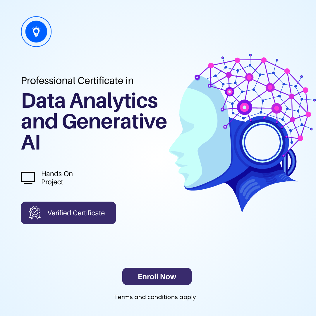 Professional Certificate Program in Data Analytics & Generative AI