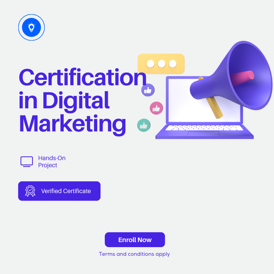Certification in Digital Marketing
